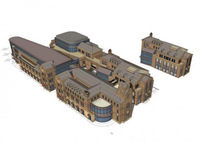 Sketchup商业模型|多层商业街，欧式古典风格
