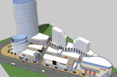 Sketchup综合体模型|高层办公楼，商业街，多层高层混合综合体，现代风格-BIM建筑网