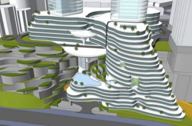 Sketchup酒店模型|超高层邻崖酒店概念方案，现代风格-BIM建筑网