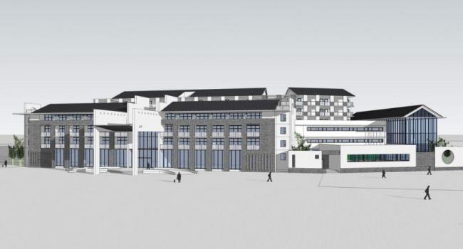 Sketchup酒店模型|多层客栈，商业建筑，酒店，新中式风格