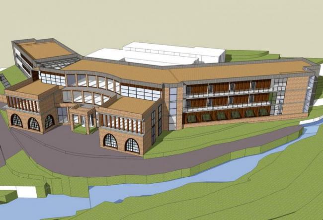 Sketchup酒店模型|多层山地旅馆，酒店，现代风格