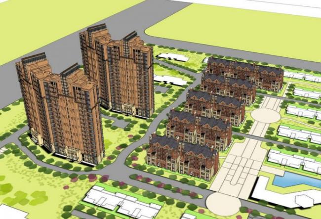 Sketchup住宅模型|高层住宅，洋房，英式风格，居住建筑，古典风格