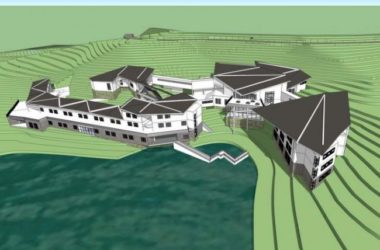 Sketchup酒店模型|多层山地酒店，中式风格-BIM建筑网