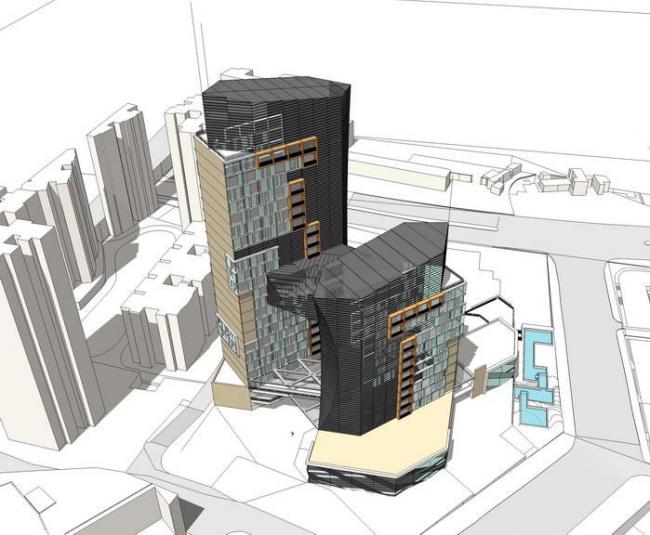 Sketchup办公模型|高层办公楼，现代风格
