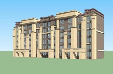 Sketchup住宅模型|多层住宅洋房，新古典风格，海派风格，居住建筑-BIM建筑网