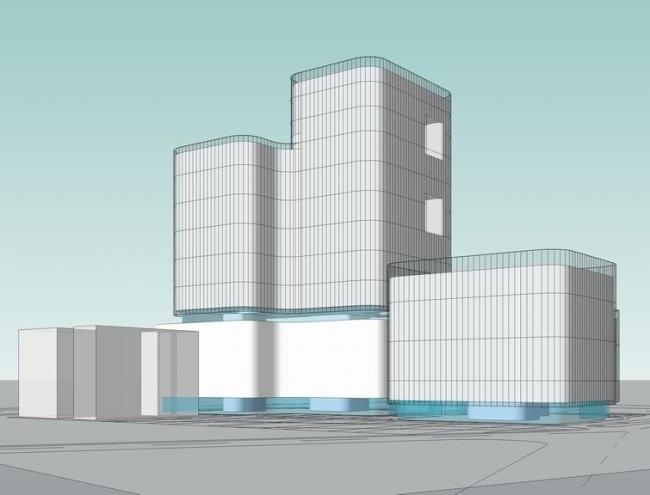 Sketchup医院模型|广州中山六医方案，多高层混合医院，医疗建筑，现代风格