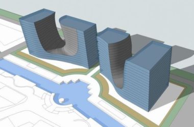 Sketchup办公模型|高层双曲面办公楼，现代风格-BIM建筑网