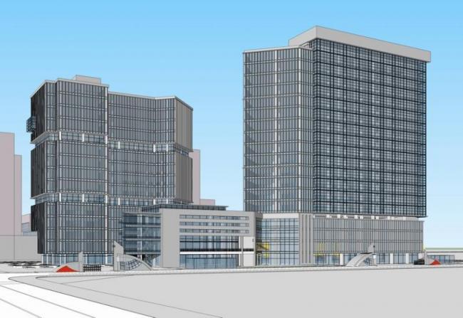 Sketchup办公模型|高层办公楼，现代风格