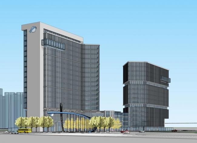 Sketchup办公模型|高层办公楼，现代风格