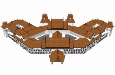 Sketchup酒店模型|多层酒店，东南亚风格，云南酒店，泰式，古典风格-BIM建筑网