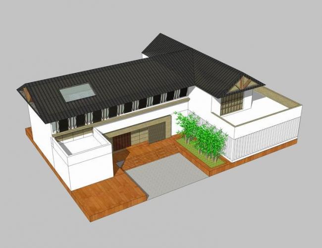Sketchup商业模型|多层彝族会所会馆，商业建筑，中式风格