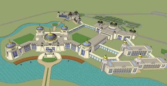 Sketchup酒店模型|多层酒店，蒙古民族风，古典风格