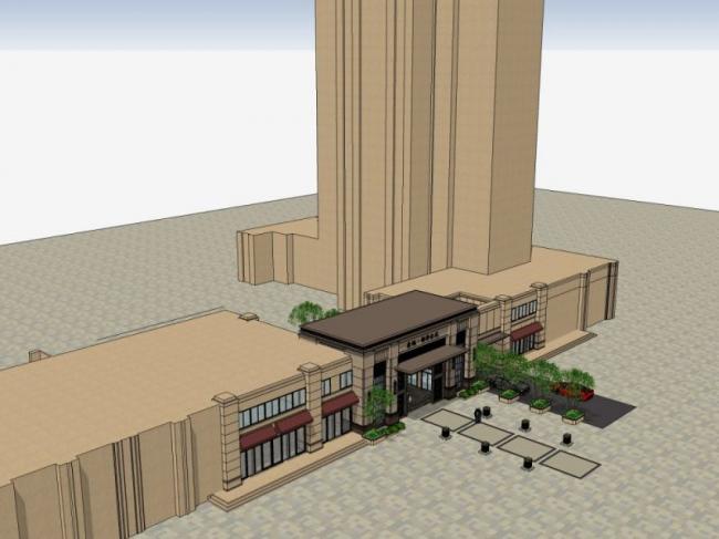 Sketchup小品模型|住宅入口，商业入口，新古典风格