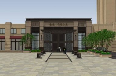 Sketchup小品模型|住宅入口，商业入口，新古典风格-BIM建筑网