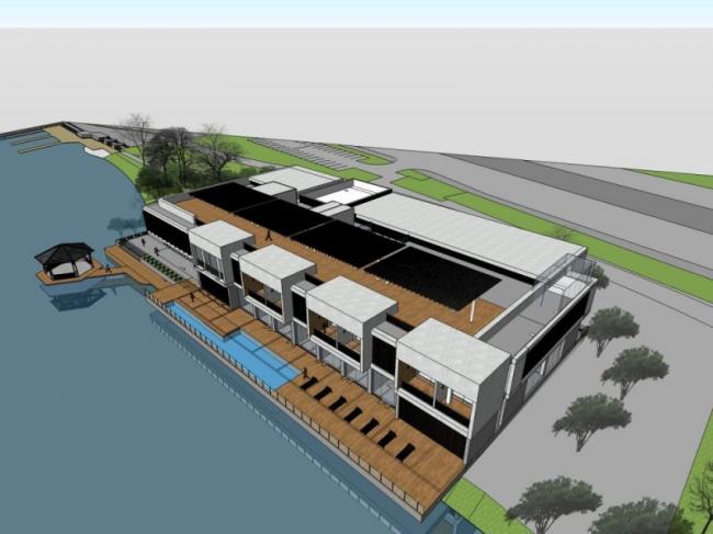 Sketchup商业模型|多层会所，现代风格，商业建筑