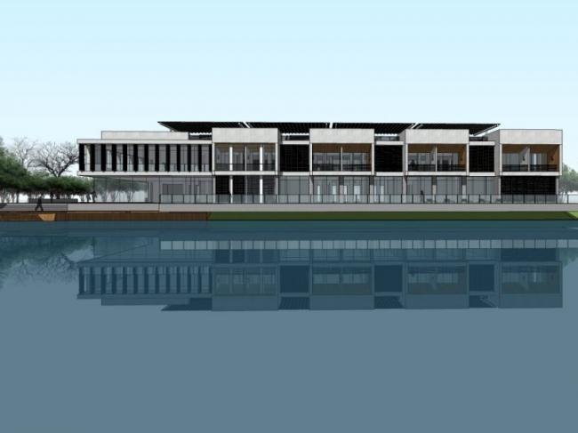 Sketchup商业模型|多层会所，现代风格，商业建筑