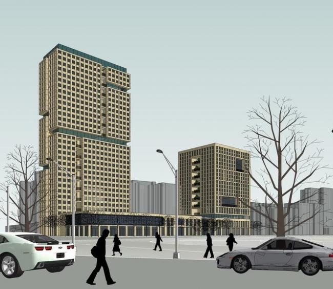 Sketchup办公模型|高层办公楼，写字楼，现代风格