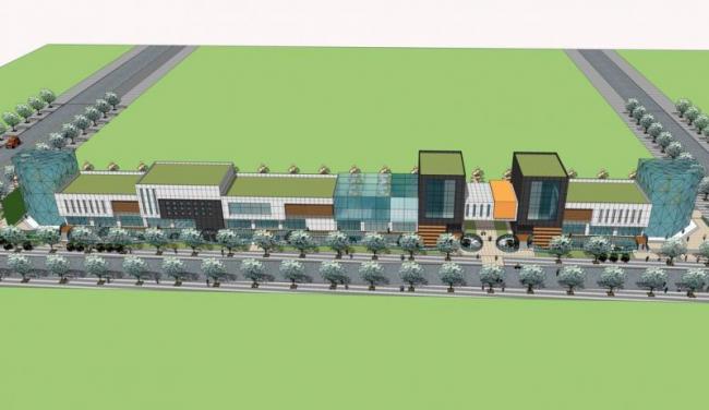 Sketchup商业模型|多层商业街，现代风格