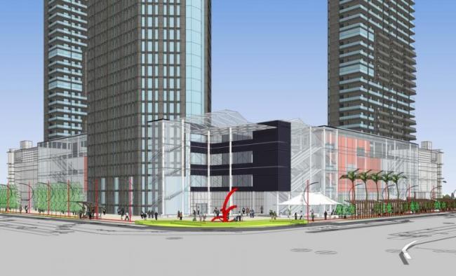 Sketchup综合体模型|多层高层混合商业综合体，高层办公楼，现代风格