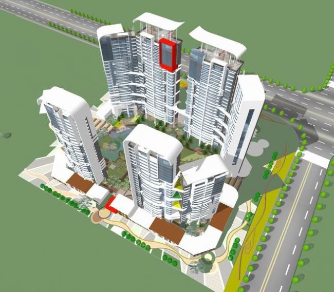 Sketchup住宅模型|高层住宅小区，居住建筑，现代风格