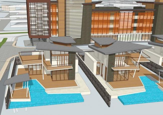 Sketchup酒店模型|多层酒店，现代风格