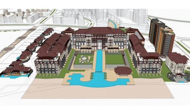 Sketchup住宅模型|多层住宅，居住建筑，东南亚风格，古典风格