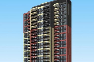 Sketchup住宅模型|现代风格，高层住宅，居住建筑-BIM建筑网