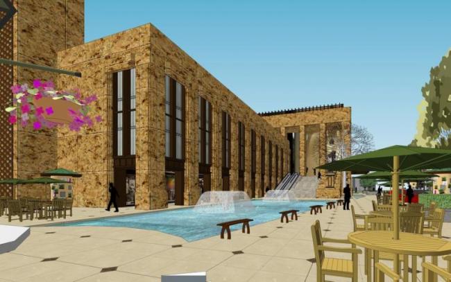 Sketchup商业模型|多层售楼中心售楼处，商业建筑，现代风格