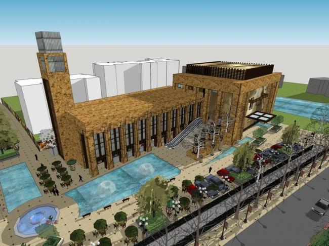 Sketchup商业模型|多层售楼中心售楼处，商业建筑，现代风格