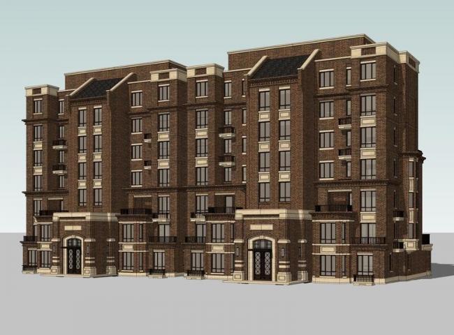 Sketchup住宅模型|多层住宅，居住建筑，英式风格，古典风格