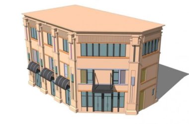 Sketchup商业模型|多层转角商业，新古典风格-BIM建筑网