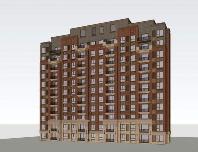 Sketchup住宅模型|小高层住宅，新古典风格，红砖，居住建筑