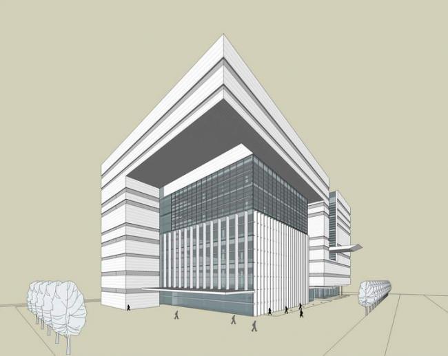 Sketchup办公模型|多层办公楼，现代风格