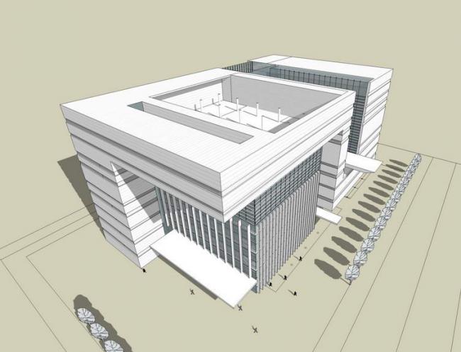 Sketchup办公模型|多层办公楼，现代风格