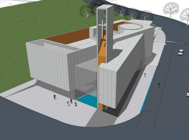 Sketchup文化模型|多层教堂，宗教建筑，文化建筑，现代风格