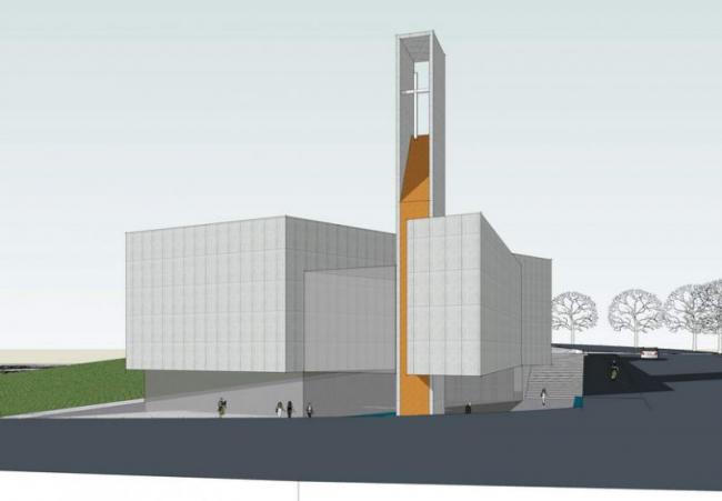 Sketchup文化模型|多层教堂，宗教建筑，文化建筑，现代风格