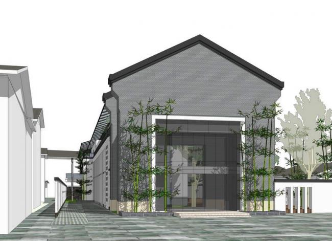 Sketchup酒店模型|多层酒店，中式风格