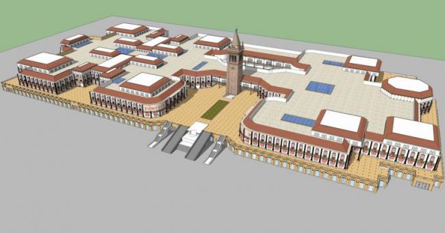 Sketchup商业模型|多层商业街改造，古典风格