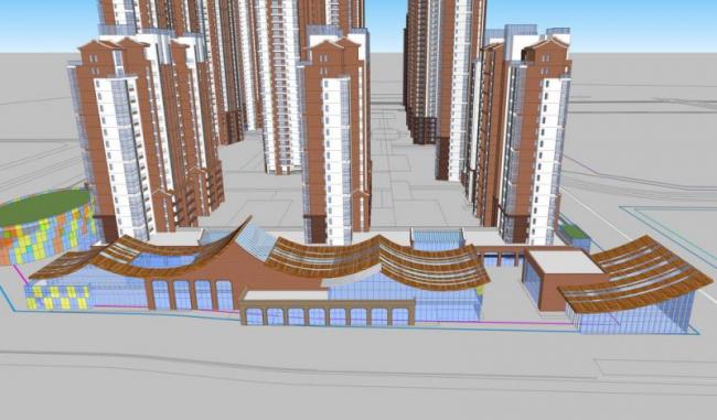 Sketchup住宅模型|岭南风，现代风格，高层住宅，居住建筑