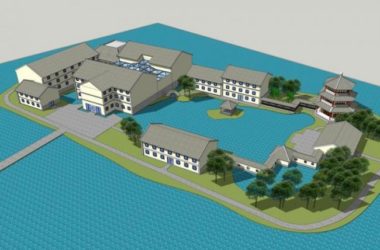 Sketchup商业模型|景区多层会所，商业建筑，中式风格-BIM建筑网