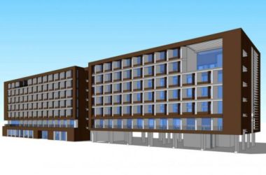 Sketchup住宅模型|多层学校宿舍公寓，现代风格-BIM建筑网