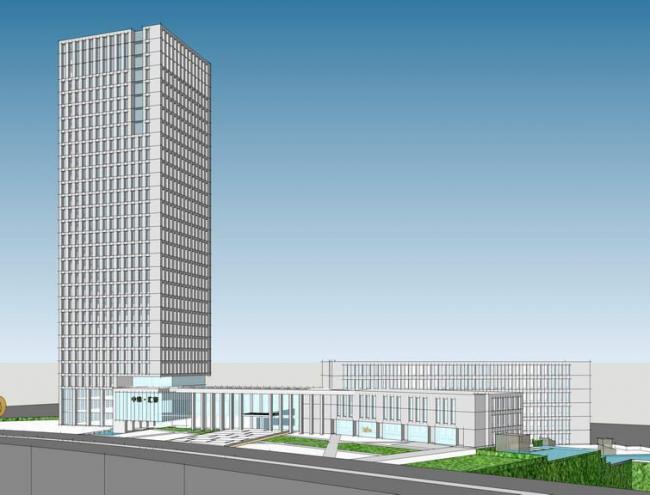 Sketchup办公模型|高层办公楼写字楼，现代风格