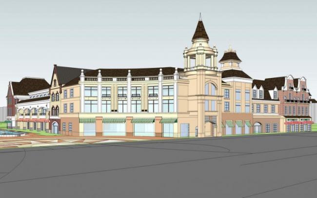 Sketchup商业模型|多层沿街商业，欧式风格，古典风格