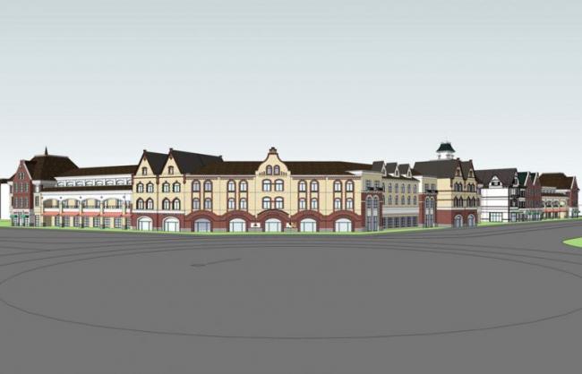 Sketchup商业模型|多层沿街商业，欧式风格，古典风格