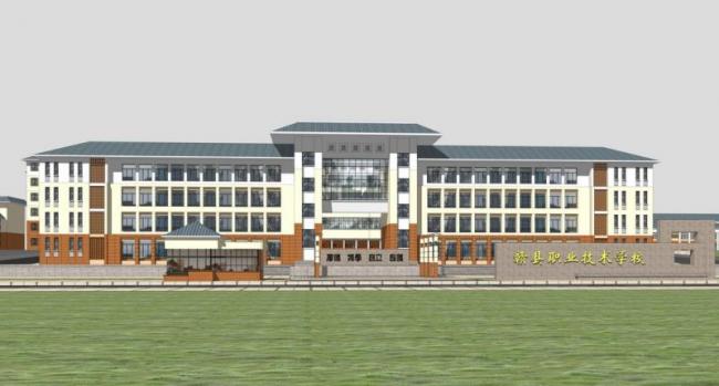 Sketchup学校模型|多层学校校园，教育建筑，简欧，欧式风格，古典风格