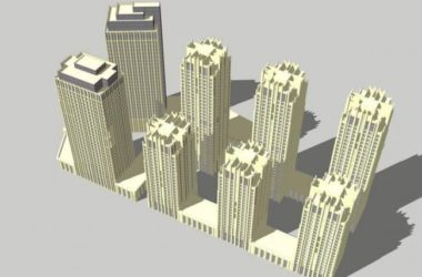 Sketchup住宅模型|高层住宅，ArtDeco风格，古典风格，居住建筑-BIM建筑网