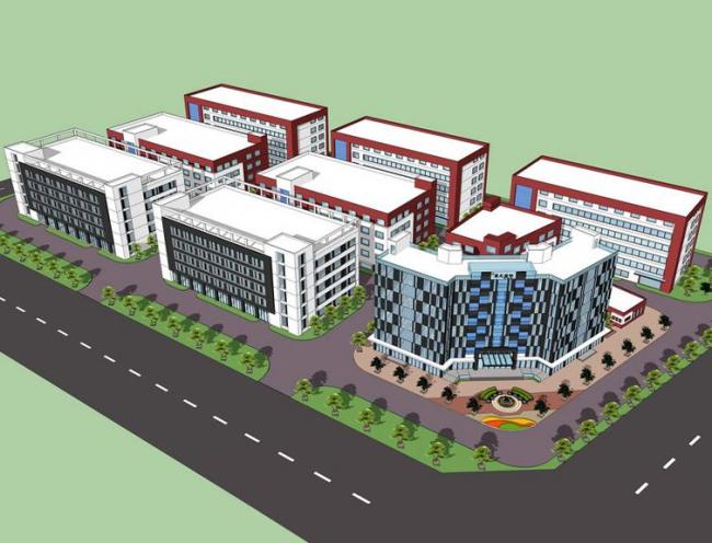 Sketchu工业厂房|多层厂区厂房，工业建筑，现代风格