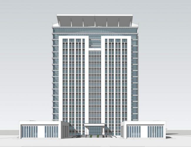Sketchup办公模型|高层办公楼，现代风格