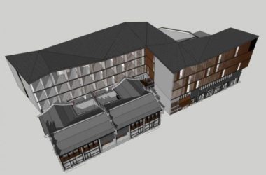 Sketchup商业模型|多层商业楼，新中式风格-BIM建筑网