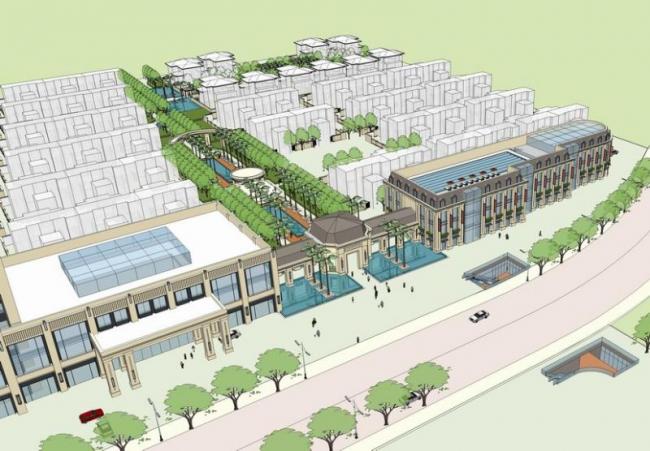 Sketchup办公模型|高层办公楼，新古典风格